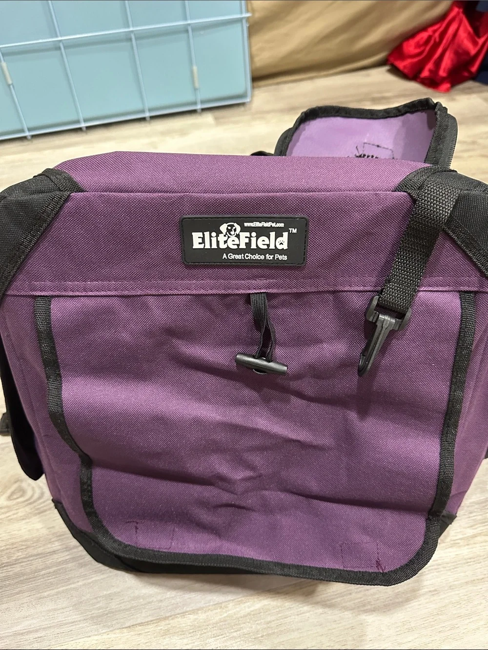 EliteField 4-Door Folding Soft Dog Crate with Curtains 20
